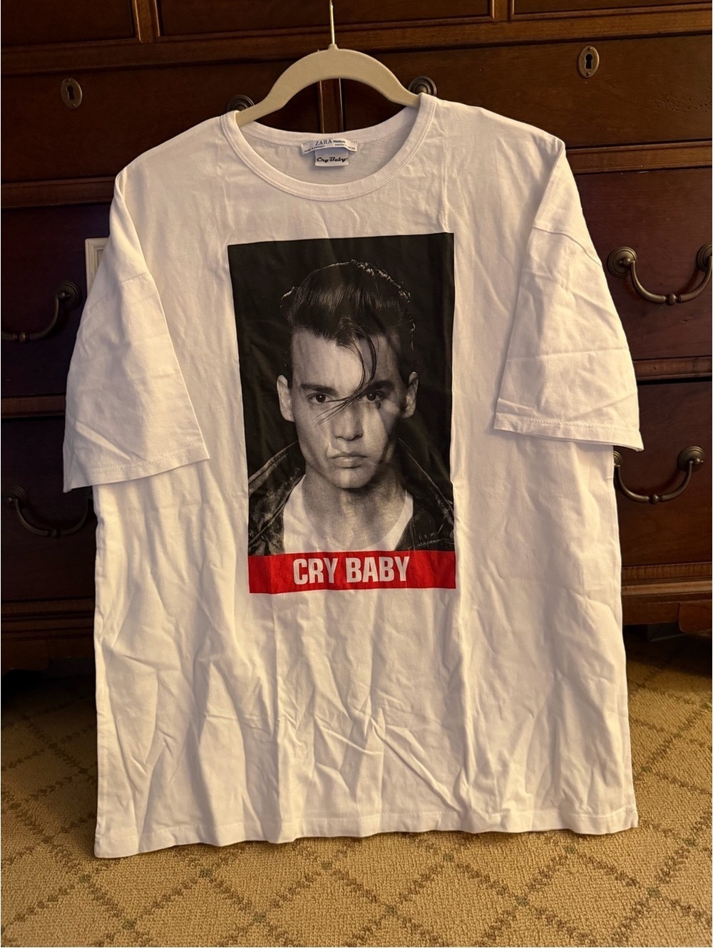 Vintage Zara short sleeved T-shirt w Johnny Depp M NWOT